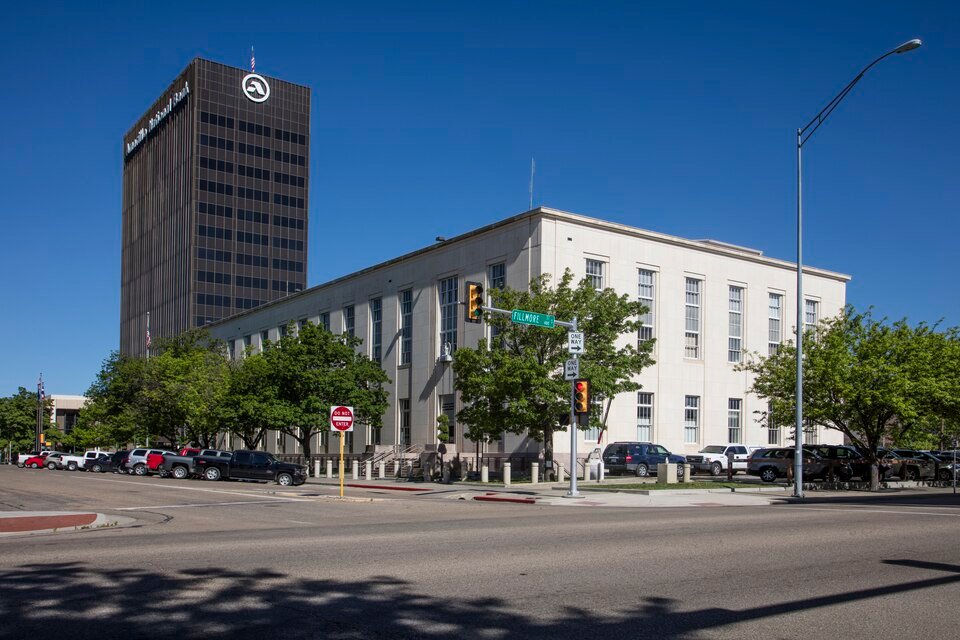 The J. Marvin Jones Federal Building and U.S. Courthouse in downtown Amarillo, Texas