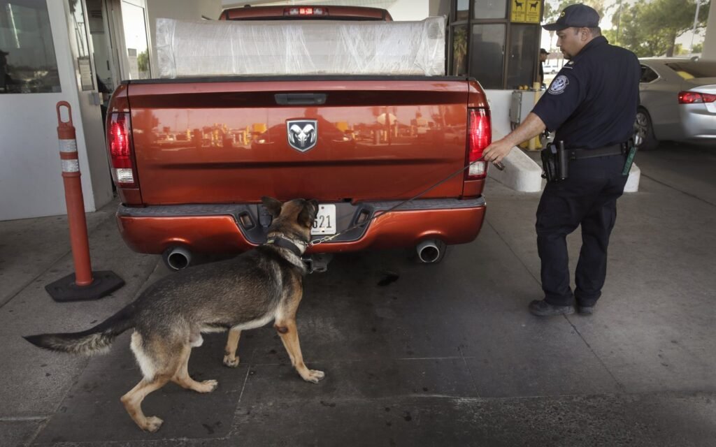 CBP officers screening arriving travelers at the Laredo, Texas ports of entry