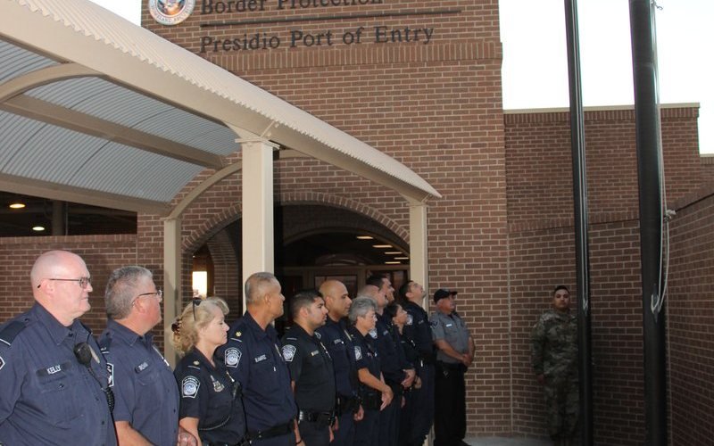 CBP officers at the Presidio, Texas port of entry